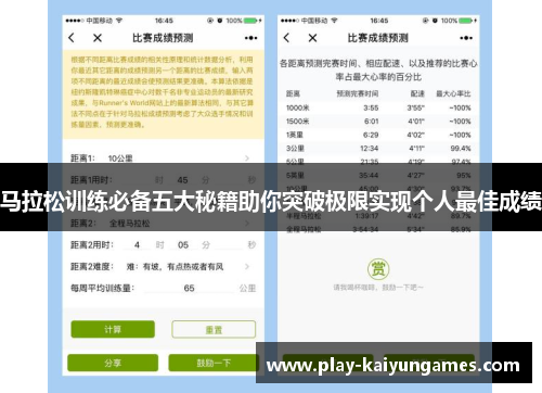 马拉松训练必备五大秘籍助你突破极限实现个人最佳成绩